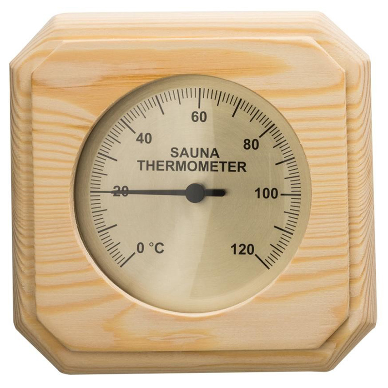 Sawo Термометр прямоугольный со стеклом 220-TA осина